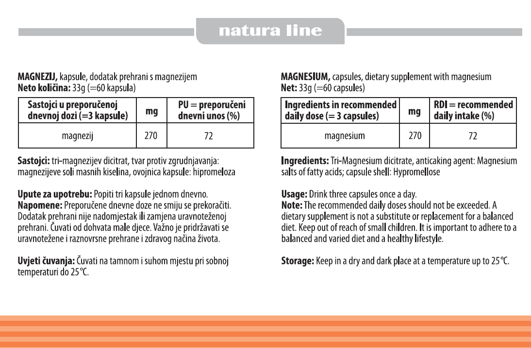 Magnezij, 60 kapsula - Slika 3