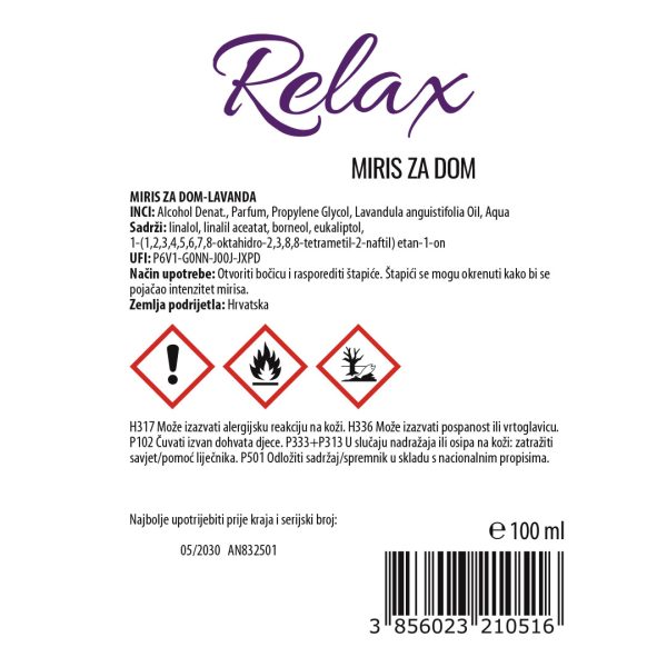 Lavender Relax Home Fragrance, 100ml - Image 2