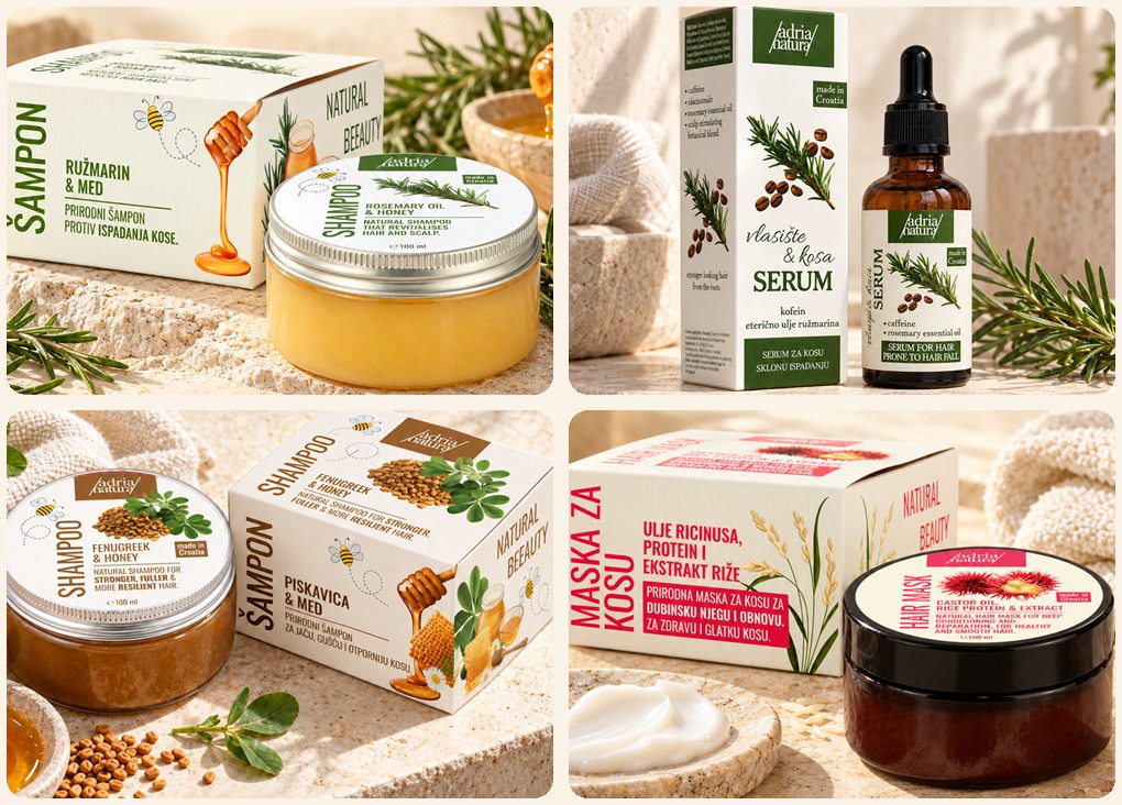 Adria Natura šamponi, serum i maska za kosu