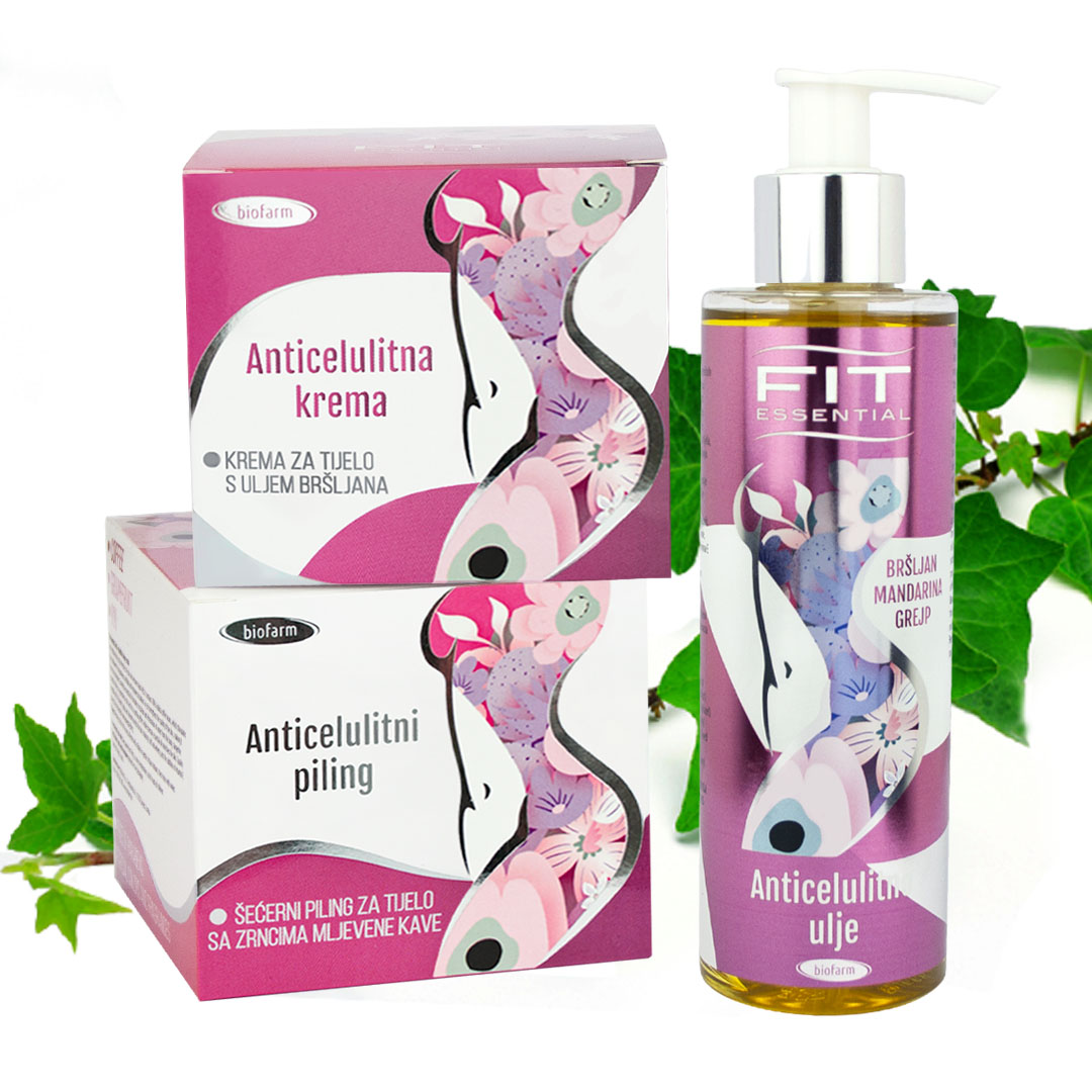 Biofarm FITessential PROMO pack Cellulite STOP: body cream, body scrub and body oil